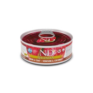 N&D Cat Quinoa Skin & Coat Venison Wet food 80gr Υγρή τροφή γάτας