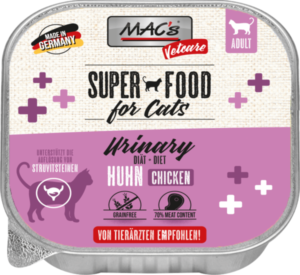 585 – Mac’s Urinary Diet πατέ κεσεδάκι με κοτόπουλο 100gr.16τεμ. Υγρή τροφή γάτας