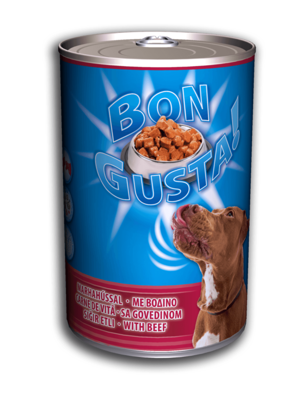 Bon Gusta Dog – Βοδινό 1240gr Υγρή τροφή σκύλου